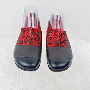 Ciao Mao Leather Loafer 10 Brown Black Red Cut Out Design Slip-on Shoes READ